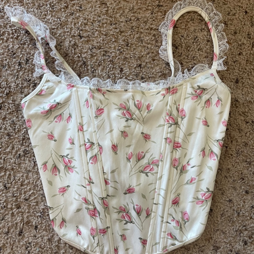 Floral Crop Corset Top